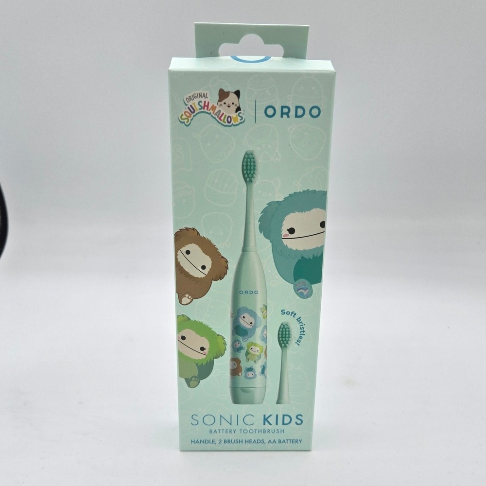 Ordo Squishmallows Sonic Kids Battery Toothbrush‎ - New Sealed - 2 Brush Heads